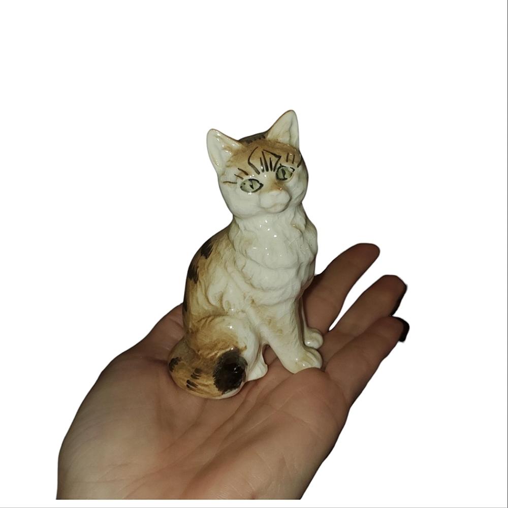 Vintage Multi Colored Cat Figurine